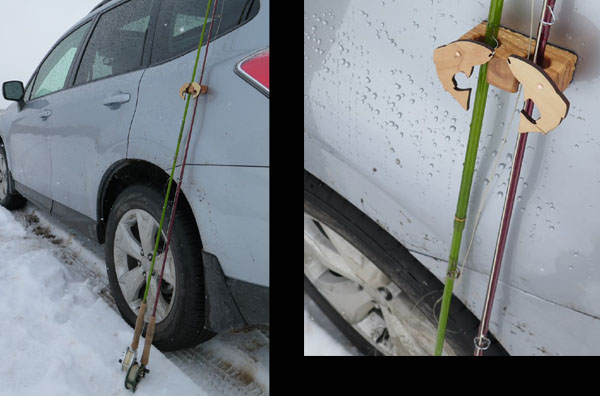 magnetic fly rod holder