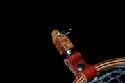 Custom Fly Fishing Net - Carob w/Bloodwood heart inlay. The hoop is Curly Maple & Purpleheart