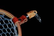 Custom Fly Fishing Net - Carob w/Bloodwood heart inlay. The hoop is Curly Maple & Purpleheart