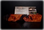 Carolina Cherry Burl Business Card Holder $45.00