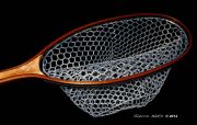 Custom Cat's Paw Burl Maple, Wenge & Mahogany fly fishing net