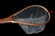 Banksia Pod handle, Black Walnut & Curly Maple hoop with Kingman Turquoise and copper inlays