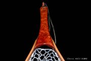 Custom fly fishing net of Amboyna Burl, Mahogany & Wenge