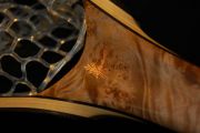 The final product on beautiful Maple Burl