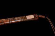 The Client made this solid copper plate and I carefully inlaid it into a Claro Walnut Handle