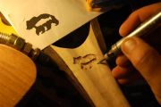 The client, who owns a Cabin named Bearfish, supplied me with a .pdf of the logo.