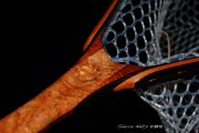 Sierra Nets Custom Fly Fishing Net- Eucalyptus Burl, Curly Mahogany, Cherry & Wenge