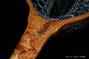 Cartography- A Custom Spalted Maple Burl Fly fishing Net  by Sierra Nets