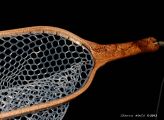 Cartography- A Custom Spalted Maple Burl Fly fishing Net  by Sierra Nets
