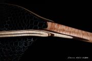 Custom Fly Fishing Net, by Sierra Nets, Quilted Maple, Wenge & Curly Maple