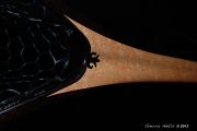 Custom time Maple, Wenge, Ebony fly fishing net with Kingman turquoise and copper inlays