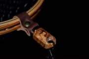 Sierra Nets Custom Blackheart Sassafras Burl  Leather Magnetic Net Release-$85.00