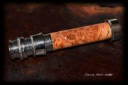 Maple Burl Reel Seat with Lemke LC1 Chrome Hardware