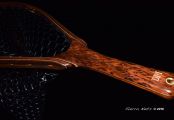 Lace Redwood Burl custom fly fishing net by Sierra Nets