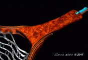Custom Amboyna Burl fly fishing Net by Sierra Nets