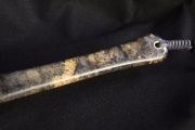 Custom Buckeye Burl net with azurite & Kingman turquoise by Sierra Nets
