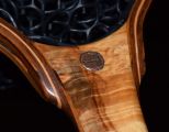 A Copper Fly coin inlaid into a spalted maple handle
