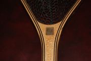 A Sierra Nets Custom Net with Bird's Eye Maple Handle and Wenge/Maple hoop. A club's pin is inlaid
