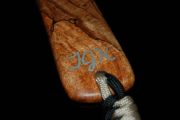 Custom Net by Sierra nets-Beautiful Spalted Maple & Wenge net with inlaid aluminum monogram and fly 