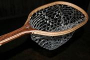 Custom Sierra Net- Claro walnut & Curly Maple with Inlaid aluminum Fly & Monogram