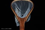 Sierra Nets Custom Walnut Curly Maple, Curly Ash, and Wenge Rubber Net.