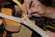 Sierra Nets Custom Curly Maple & Walnut Net with Chrisocolla Inlaid Dun